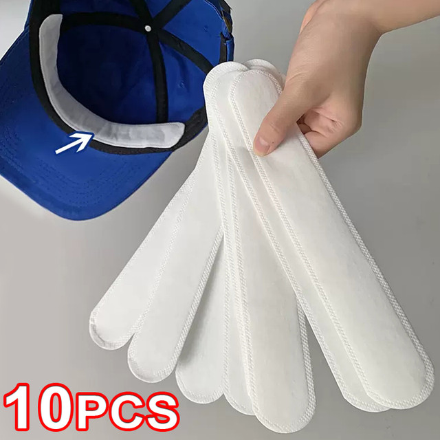 10Pcs Hat Sweat Absorber Liner Pads Summer Invisible Anti-dirty Baseball  Cap Absorbing Sweat Sweatband Stickers Strip Stickers - AliExpress